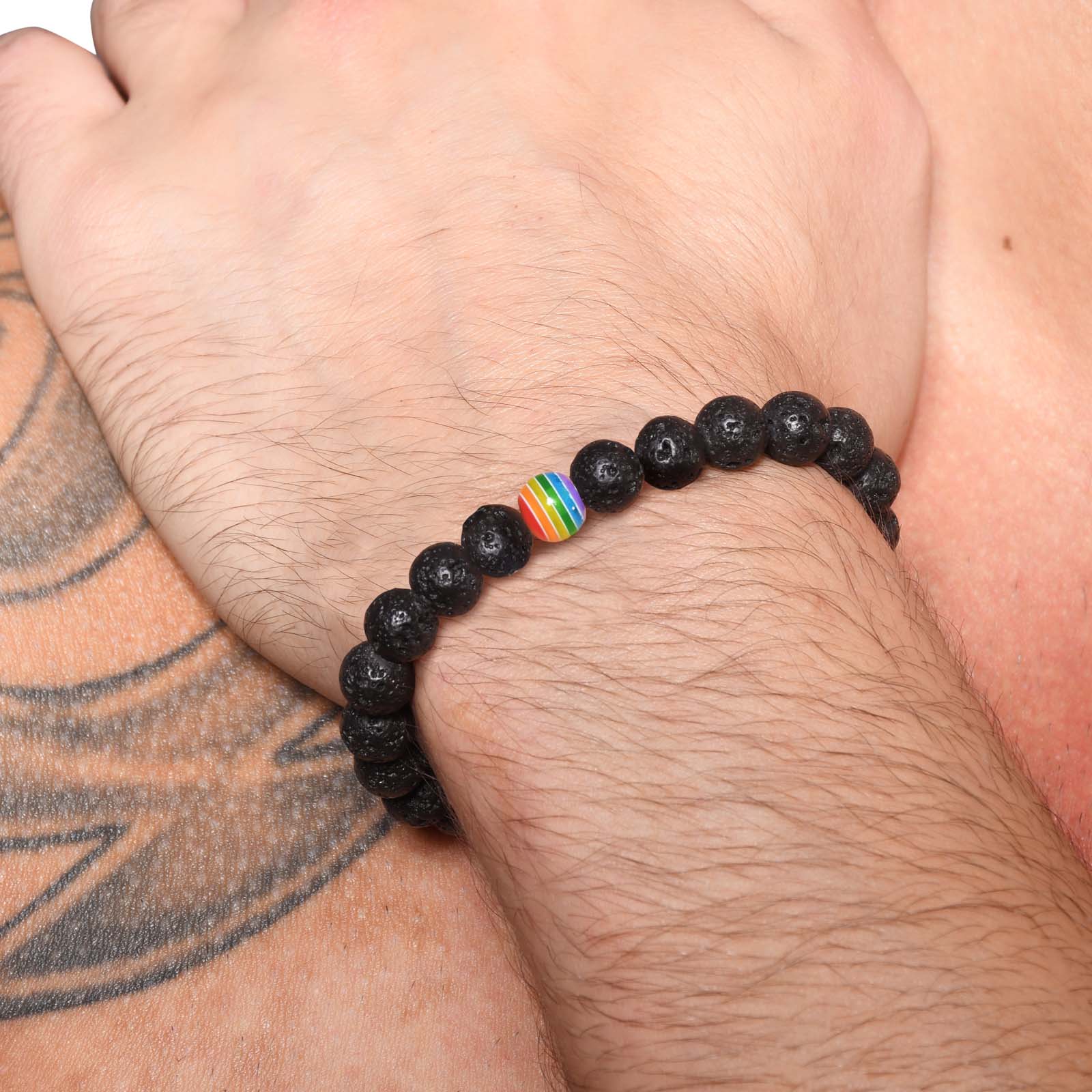 Bracelet Andrew Christian Pride Lava Stone Energy 8468