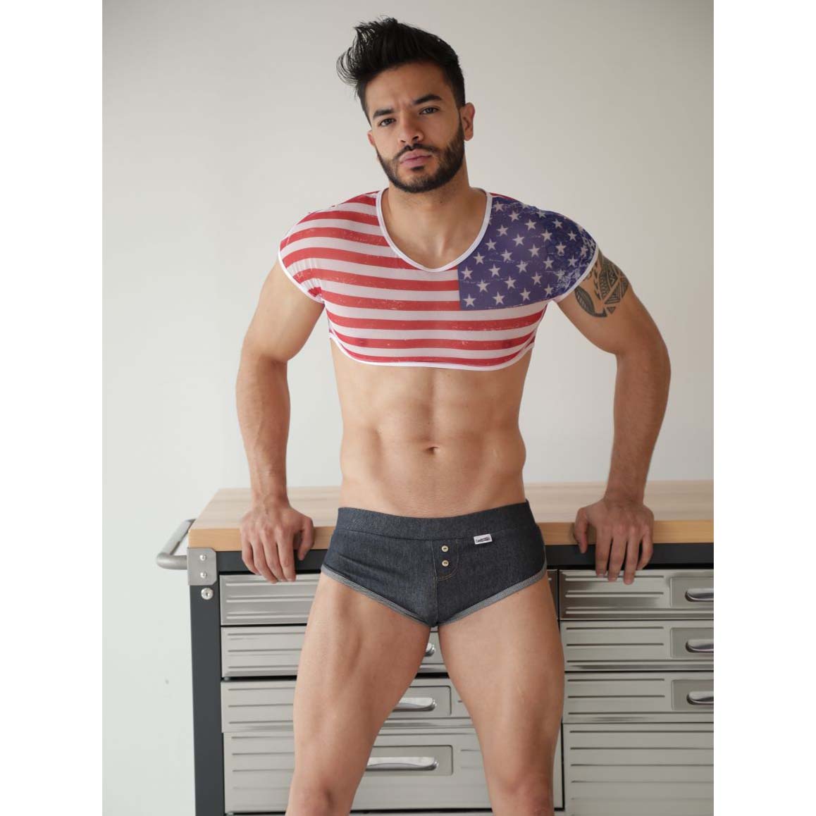 Costume American Crop-Top Candyman 99443