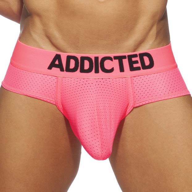 Brief Cockring Addicted Neon Mesh AD951