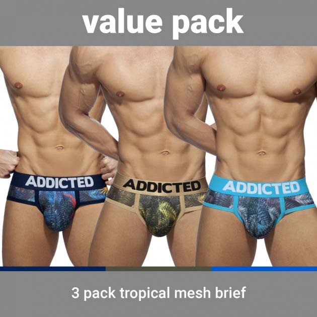 Pack of 3 Briefs Addicted Tropical AD889P