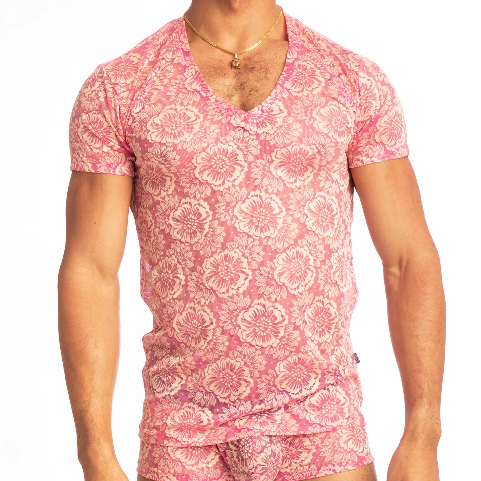 T-Shirt L Homme Invisible La Feur Rose MY73LFR