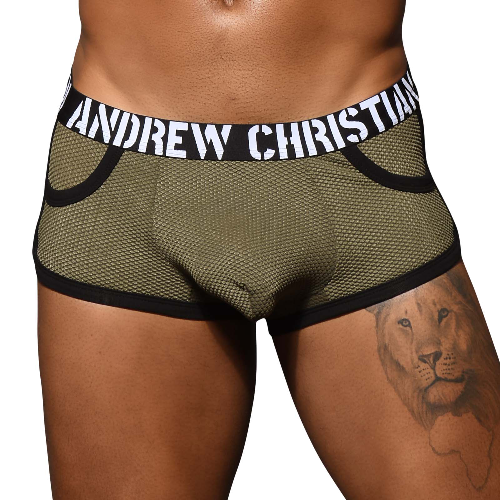 Boxer Andrew Christian Military Mesh 92596