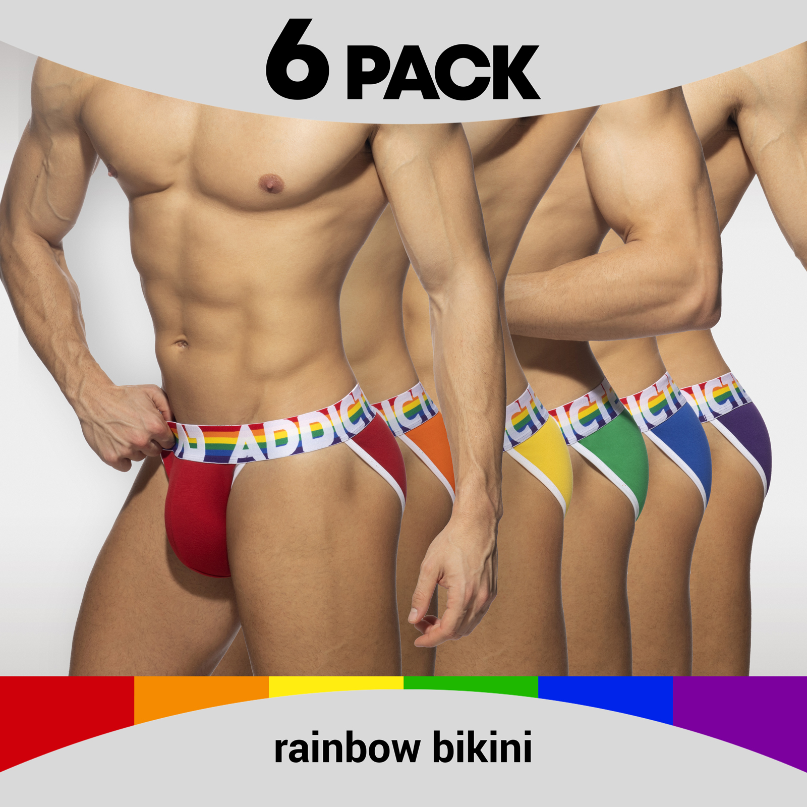 Pack de 6 Tangas Addicted Rainbow AD1146P