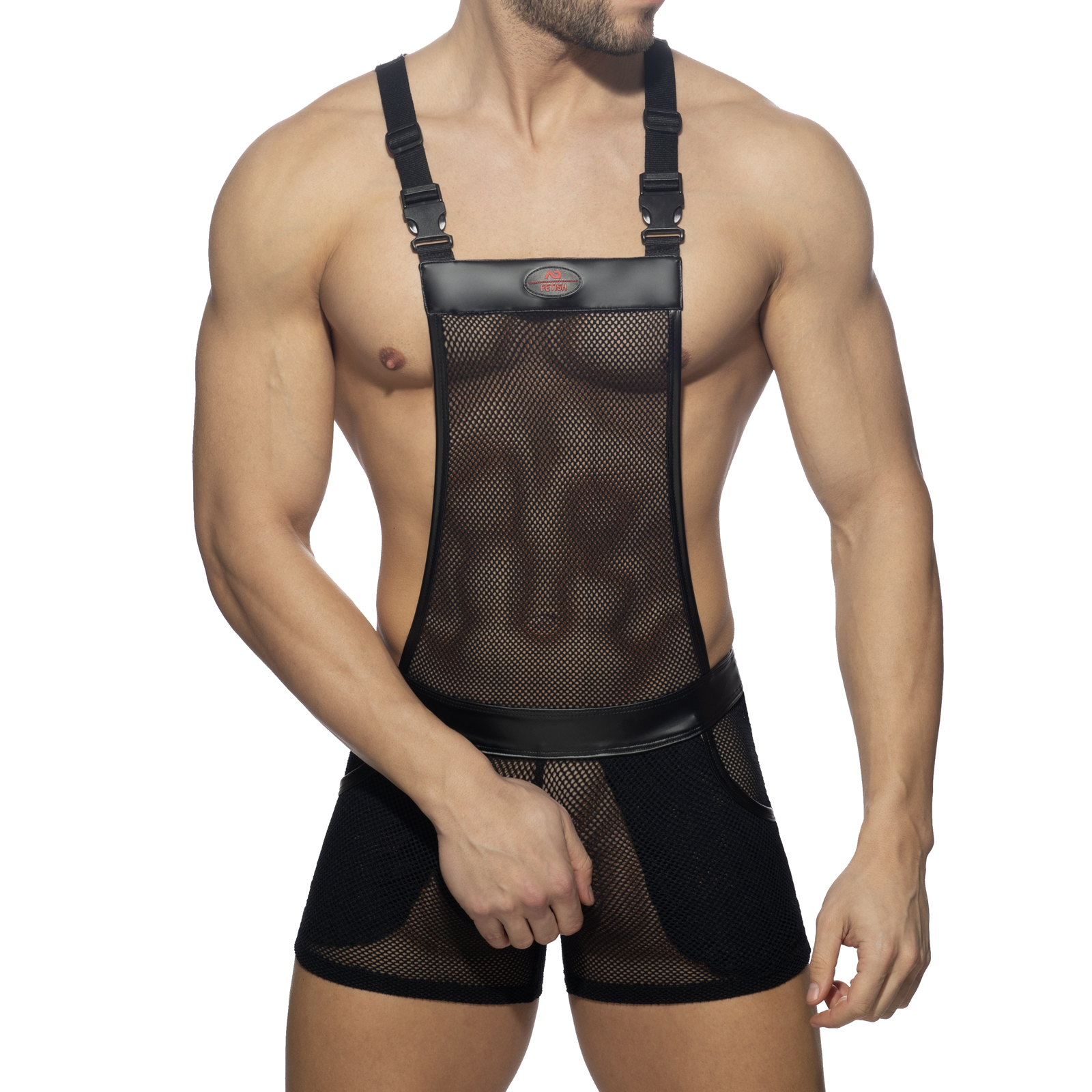 Body AD Fetish MESH-RUB OVERALLS ADF164