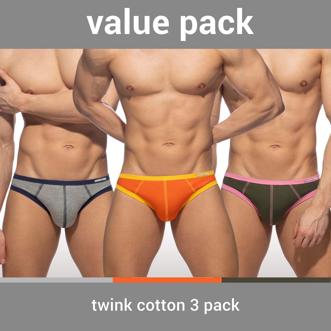Pack of 3 Briefs Addicted Twink AD1191PP