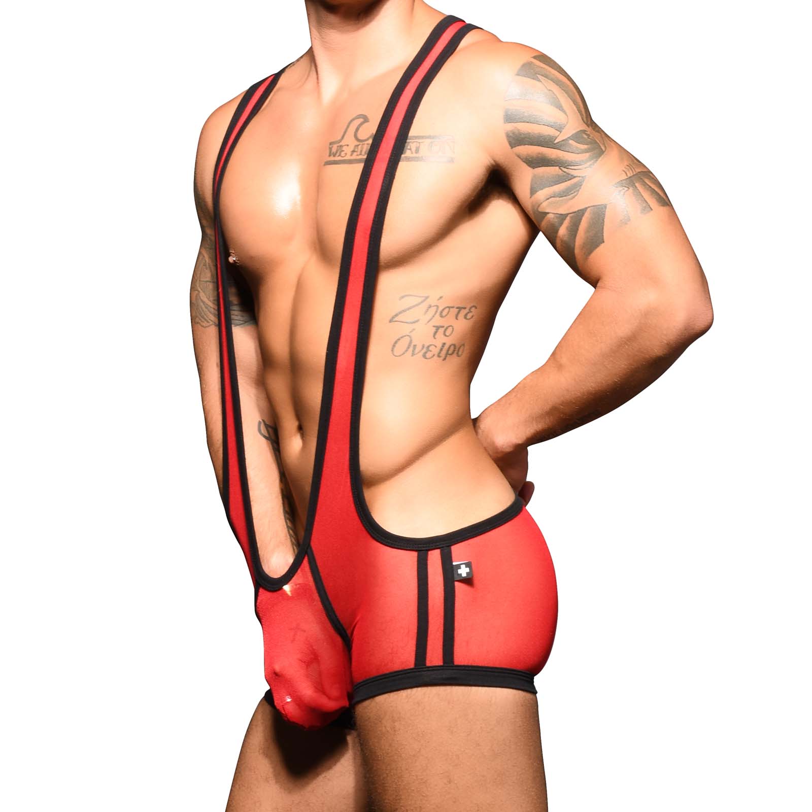 Body Andrew Christian Scarlet Sheer Wrestling 91928