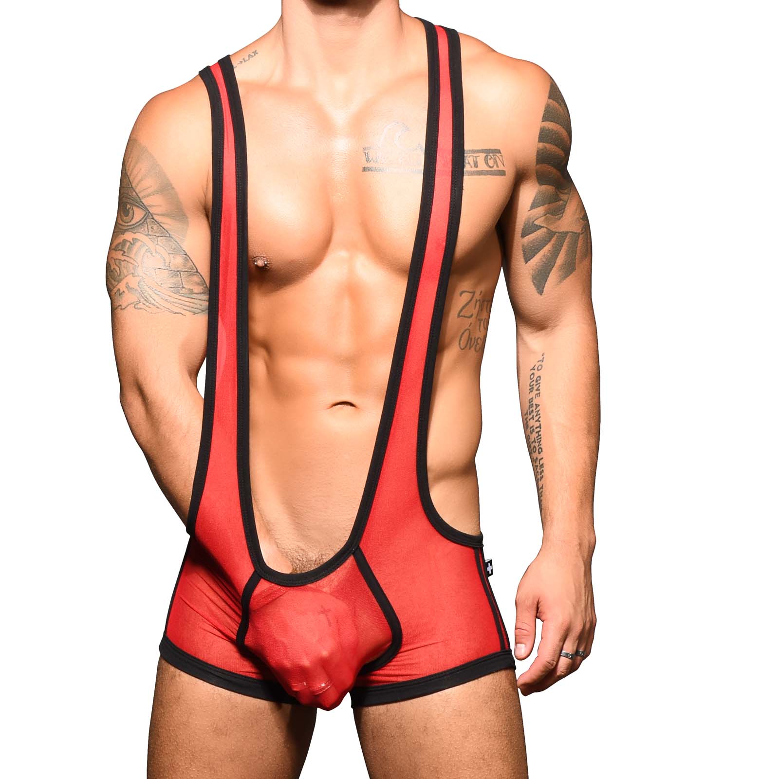 Body Andrew Christian Scarlet Sheer Wrestling 91928