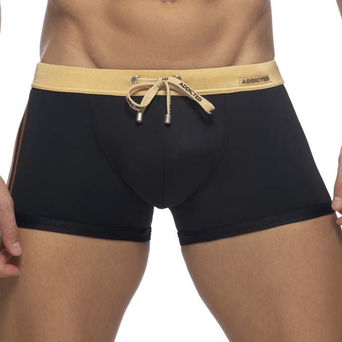 Swim Trunk Addicted Black Striped ADS282