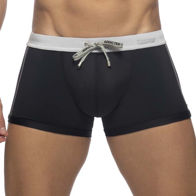 Swim Trunk Addicted Black Striped ADS282