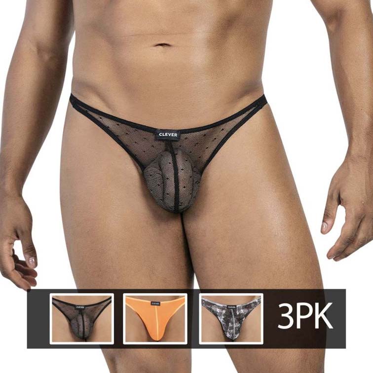 Pack de 3 Strings Clever Australian Latin Couleur Noir-Noir-Noir 100008